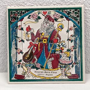Payne Creations Hand Painted Victorian Santa Claus Tile with Original Insert